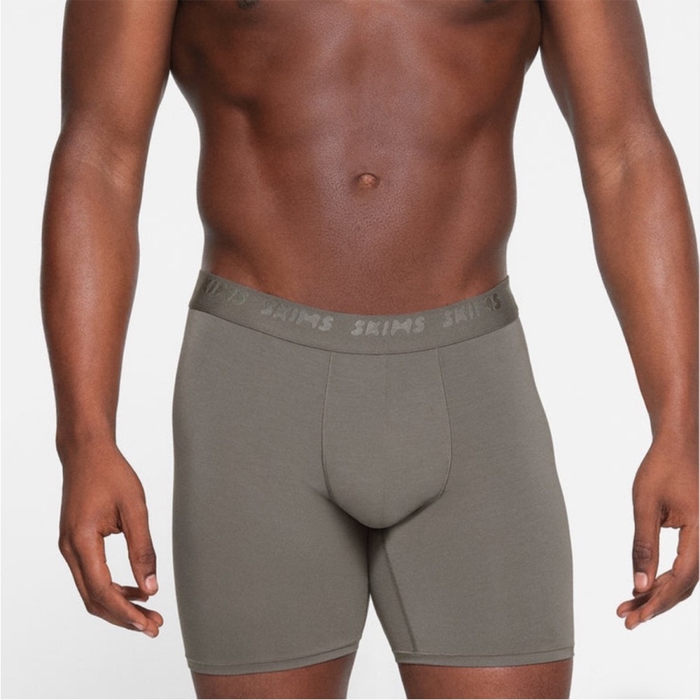 SKIMS MENS 3 PACK 5” INSEAM BOXER BRIEF GUNMETAL MULTI S - Picture 3 of 9